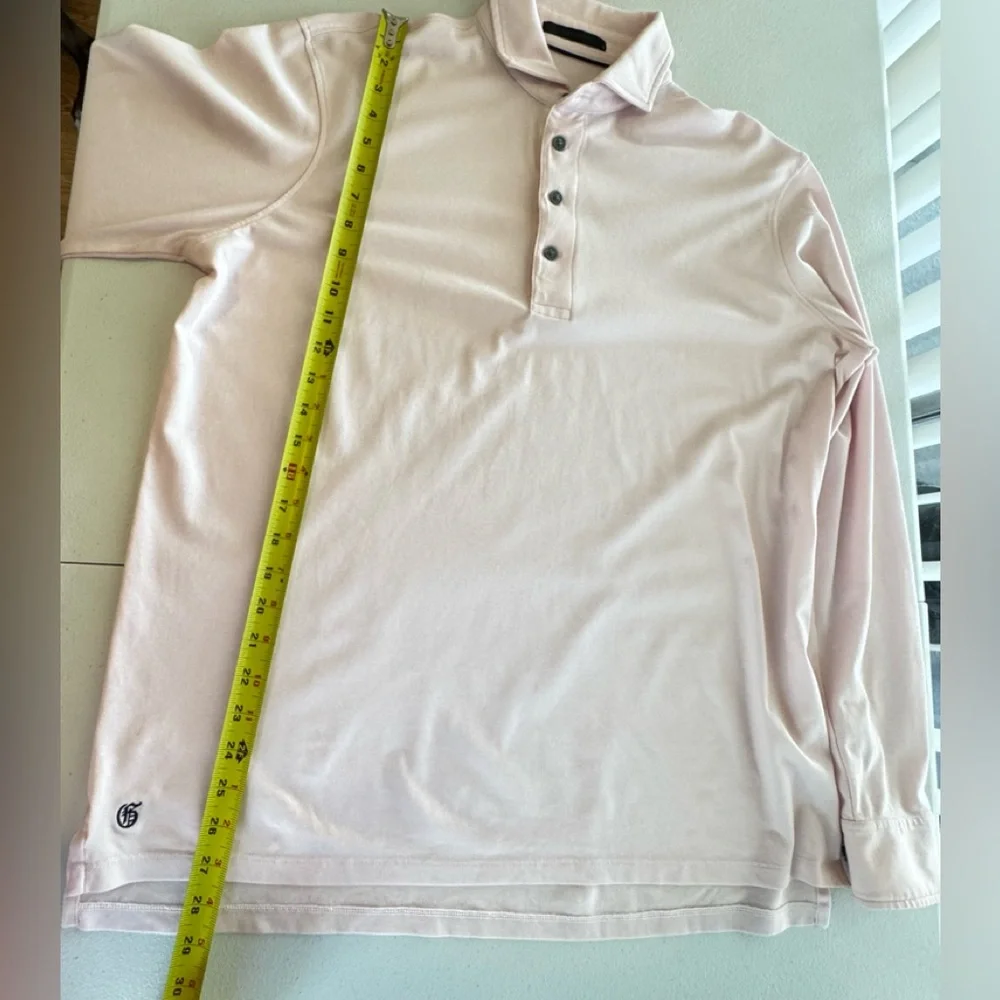 Greyson Polo Shirt Pink Long Sleeve Men's Size L